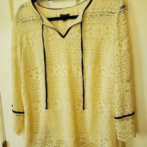 Talbots lace blouse